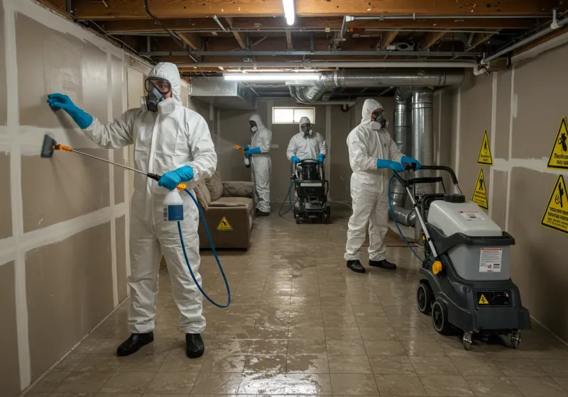 Basement Moisture Removal and Structural Drying process in The Bronx, NY